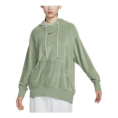 NIKE (WMNS) Nike Terry Drawstring Hoodie 'Green'