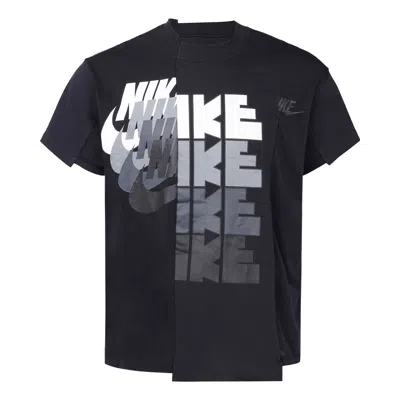 NIKE (WMNS) Nike x sacai Hybrid T-Shirt 'Black'