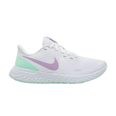 NIKE WMNS REVOLUTION 5 'WHITE GREEN GLOW VIOLET'