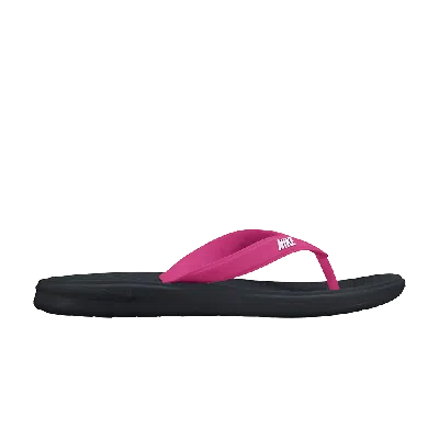 NIKE WMNS SOLAR THONG 'BLACK WHITE VIVID PINK'