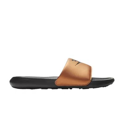 NIKE WMNS VICTORI ONE SLIDE 'BLACK METALLIC COPPER'