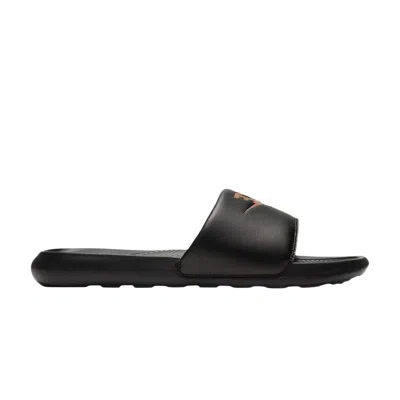 NIKE WMNS VICTORI ONE SLIDE 'BLACK METALLIC RED BRONZE'