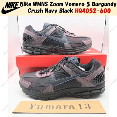 NIKE NIKE WMNS ZOOM VOMERO 5 BURGUNDY CRUSH NAVY BLACK HQ4052-600 WOMEN'S SIZE