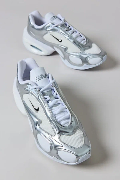 NIKE WOMEN'S AIR MAX MUSE SNEAKER IN WHITE/METALLIC SILVER/PUR, WOMEN'S AT URBAN OUTFITTERS