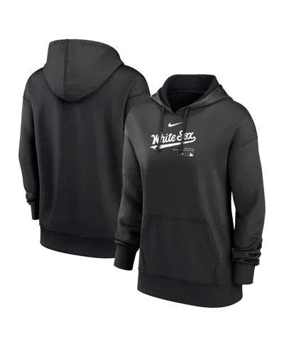 NIKE WOMEN'S BLACK CHICAGO WHITE SOX AUTHENTIC COLLECTION PERFORMANCE PULLOVER HOODIE