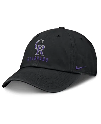 NIKE WOMEN'S BLACK COLORADO ROCKIES CLUB ADJUSTABLE HAT