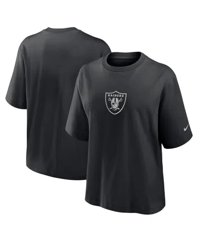 NIKE WOMEN'S BLACK LAS VEGAS RAIDERS BOXY T-SHIRT
