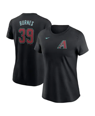 NIKE WOMEN'S CORBIN BURNES BLACK ARIZONA DIAMONDBACKS FUSE NAME NUMBER T-SHIRT