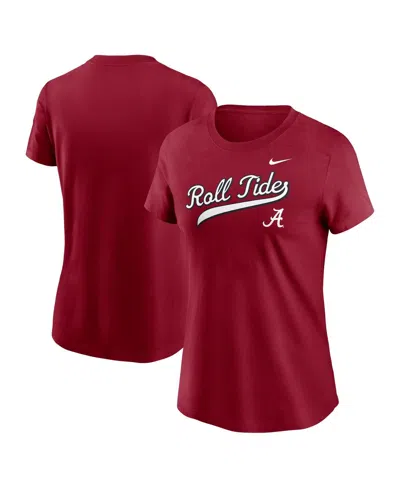 NIKE WOMEN'S CRIMSON ALABAMA CRIMSON TIDE LOCAL SCRIPT T-SHIRT