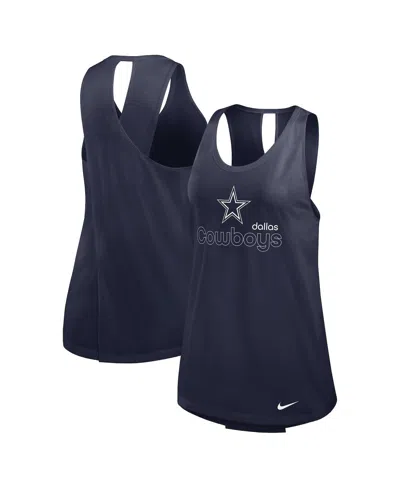 NIKE WOMEN'S NAVY DALLAS COWBOYS PLUS SIZE PERFORMANCE TANK TOP