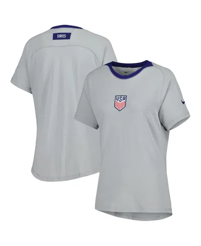 NIKE WOMEN'S NIKE GRAY USMNT TRAVEL RAGLAN T-SHIRT