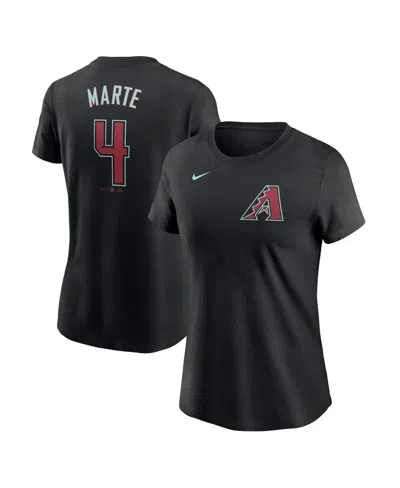 NIKE WOMEN'S NIKE KETEL MARTE BLACK ARIZONA DIAMONDBACKS 2024 FUSE NAME AND NUMBER T-SHIRT