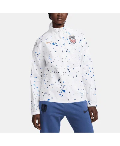 NIKE WOMEN'S NIKE WHITE USWNT TEAM ANTHEM PERFORMANCE FULL-ZIP JACKET