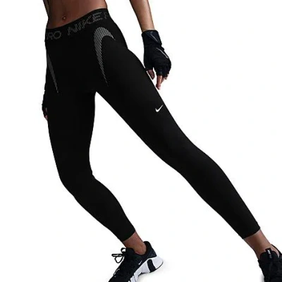 NIKE NIKE WOMEN'S PRO DRI-FIT MID-RISE 7/8 GRAPHIC LEGGINGS