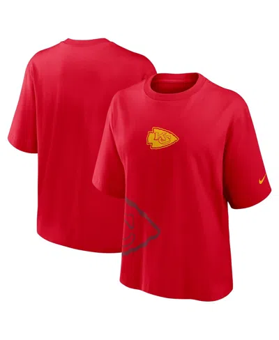 NIKE WOMEN'S RED KANSAS CITY CHIEFS BOXY T-SHIRT