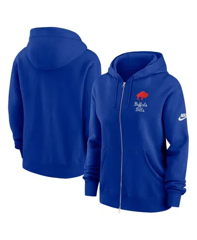 NIKE WOMEN'S ROYAL BUFFALO BILLS PHOENIX REWIND FULL-ZIP HOODIE