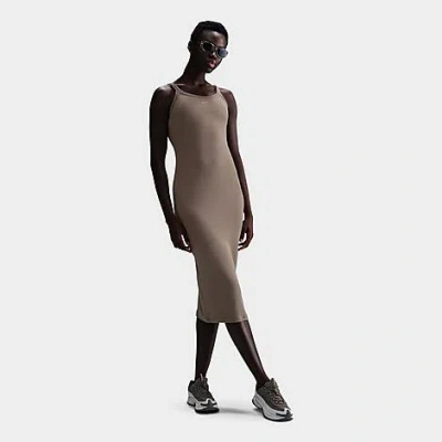 NIKE NIKE WOMEN'S SPORTSWEAR CHILL KNIT MINI-RIB TANK DRESS