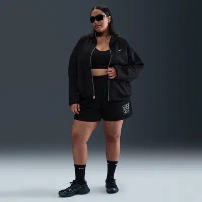 NIKE WOMEN'S  SPORTSWEAR CLUB FLEECE MID-RISE 4" GRAPHIC SHORTS (PLUS SIZE)