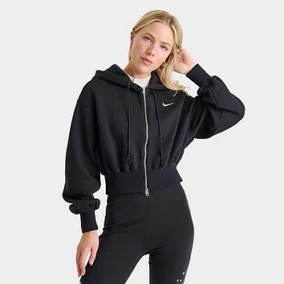 NIKE NIKE WOMEN'S SPORTSWEAR PHOENIX FLEECE CROP FULL-ZIP HOODIE