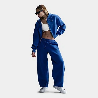 NIKE NIKE WOMEN'S SPORTSWEAR PHOENIX FLEECE CROP FULL-ZIP HOODIE