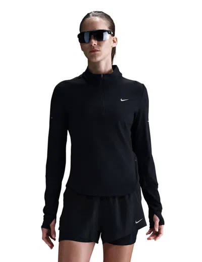 NIKE WOMEN'S SWIFT DRI-FIT UV 1/4-ZIP RUNNING TOP