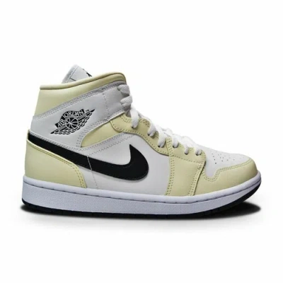 NIKE WOMENS NIKE AIR JORDAN 1 MID - BQ6472 121 - COCONUT MILK BLACK