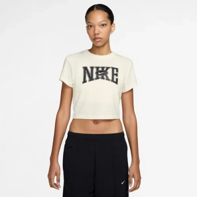NIKE WOMENS NIKE SLIM GRAPHIC CROP T-SHIRT