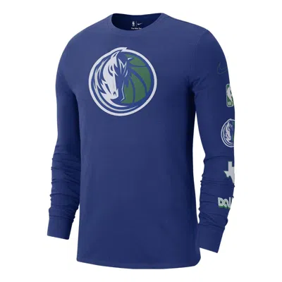 NIKE Nike x NBA Dallas Mavericks City Edition Long-Sleeve T-Shirt 'Blue'