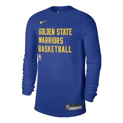 NIKE Nike x NBA Dri-FIT Golden State Warriors Training Long Sleeve T-shirt 'Blue'