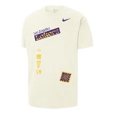 NIKE Nike x NBA Los Angeles Lakers City Edition Courtside T-Shirt 'Beige Purple Yellow'