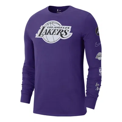 NIKE Nike x NBA Los Angeles Lakers Long Sleeve T-shirt 'Purple White'