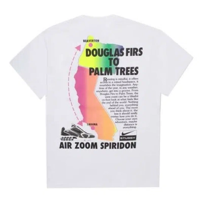 NIKE Nike x Stussy Crossover Logo Graffiti Printing T-Shirt 'White'