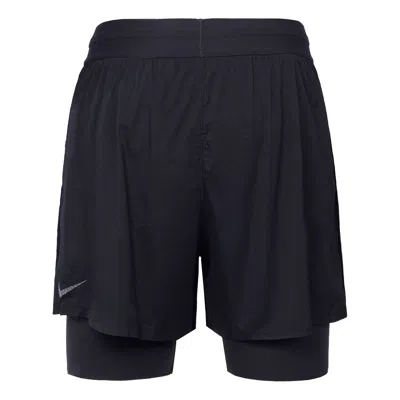 NIKE Nike Yoga Solid Color Lacing Breathable Casual Sports Shorts Black