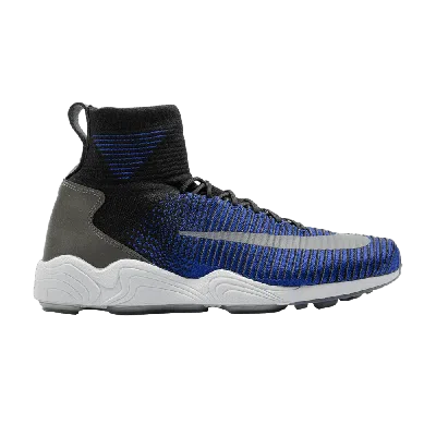NIKE ZOOM MERCURIAL 11 FLYKNIT 'BLACK DEEP ROYAL BLUE'