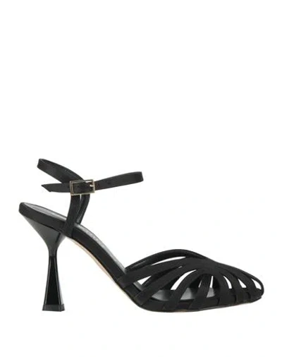 NILA & NILA NILA & NILA WOMAN PUMPS BLACK SIZE 8 TEXTILE FIBERS