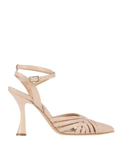 NILA & NILA NILA & NILA WOMAN PUMPS BLUSH SIZE 8 TEXTILE FIBERS