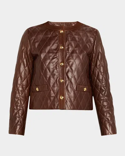 NILI LOTAN AMY QUILTED LEATHER JACKET