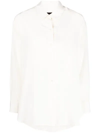 NILI LOTAN SHEER SILK LONG-SLEEVED SHIRT