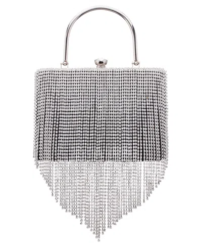 NINA CRYSTAL CHAIN CASCADE FRINGE SATCHEL BAG