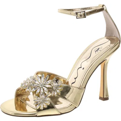 NINA DAWN WOMENS PATENT RHINESTONE ANKLE STRAP