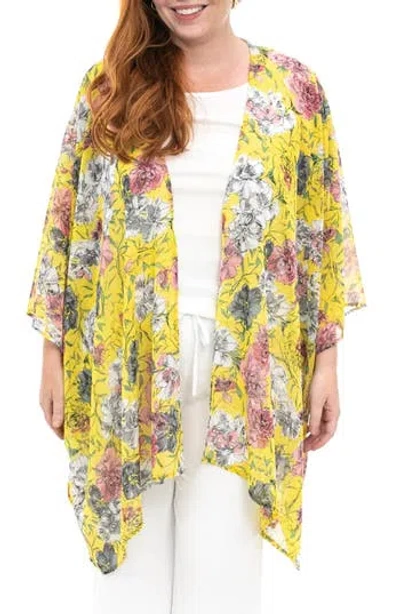 NINA LEONARD NINA LEONARD SEMI SHEER OPEN FRONT TOPPER