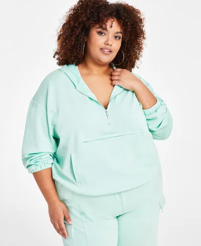 NINA PARKER TRENDY PLUS SIZE HOODED PULLOVER SWEATSHIRT