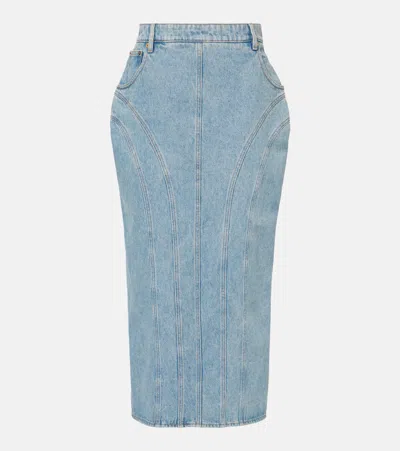 NINA RICCI DENIM MIDI SKIRT