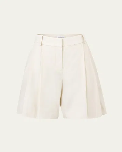 NINA RICCI HIGH WAIST PLEATED SHORTS