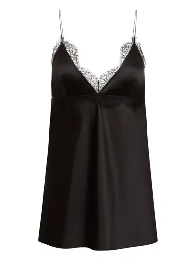 NINA RICCI LACE-TRIMMED SLEEVELESS TOP