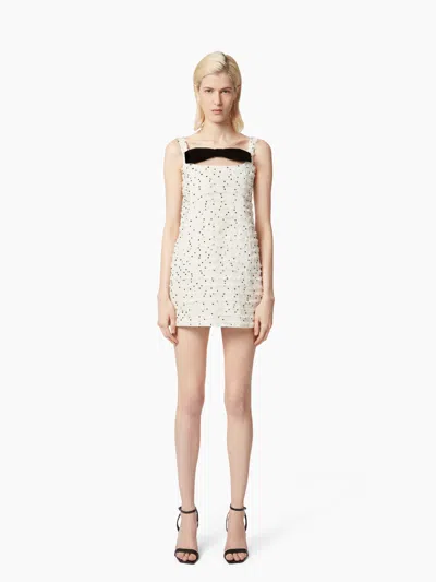 NINA RICCI MINI-DRESS WITH SQUARE NECKLINE
