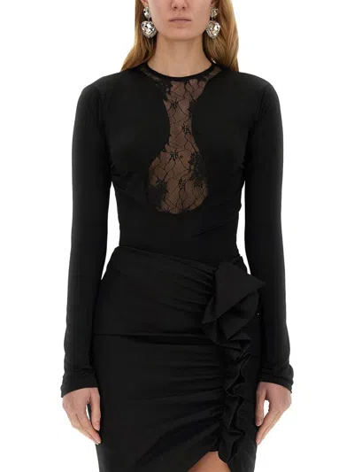 NINA RICCI NINA RICCI TOP WITH LACE INSERT