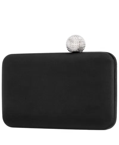 NINA SATIN MINAUDIERE CRYSTAL CLASP CLUTCH