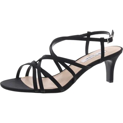 NINA WOMENS SATIN STRAPPY SLINGBACK SANDALS