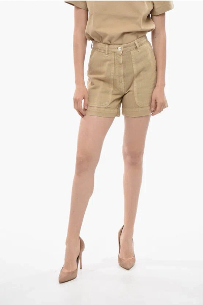 NINE IN THE MORNING Cotton Twill BICE Shorts with Maxi Pockets